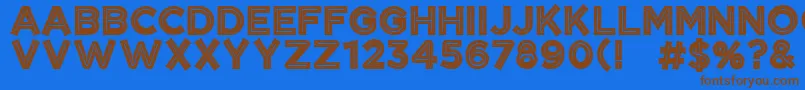 CftangerinegrungeRegular Font – Brown Fonts on Blue Background