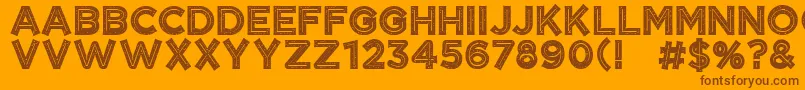 CftangerinegrungeRegular Font – Brown Fonts on Orange Background