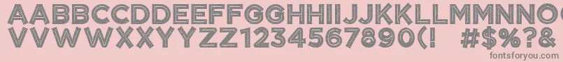 CftangerinegrungeRegular-Schriftart – Graue Schriften auf rosa Hintergrund