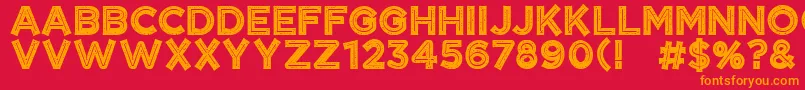 CftangerinegrungeRegular Font – Orange Fonts on Red Background