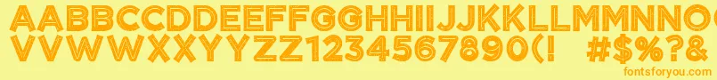 CftangerinegrungeRegular Font – Orange Fonts on Yellow Background