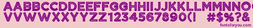 CftangerinegrungeRegular-Schriftart – Violette Schriften auf rosa Hintergrund