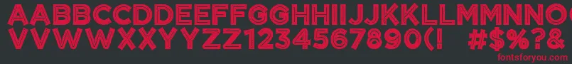 CftangerinegrungeRegular Font – Red Fonts on Black Background