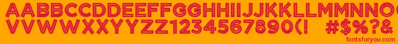 フォントCftangerinegrungeRegular – オレンジの背景に赤い文字