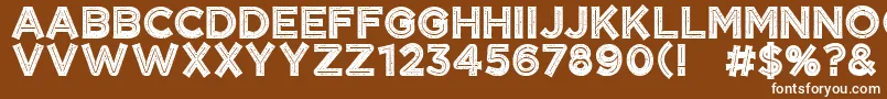 CftangerinegrungeRegular Font – White Fonts on Brown Background