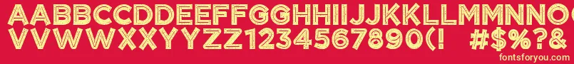 CftangerinegrungeRegular Font – Yellow Fonts on Red Background