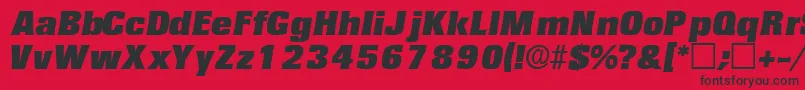 VariatdisplaysskItalic Font – Black Fonts on Red Background