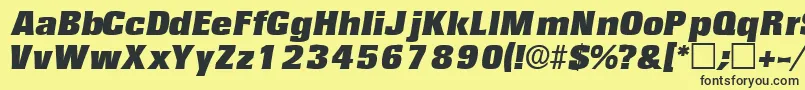 VariatdisplaysskItalic Font – Black Fonts on Yellow Background