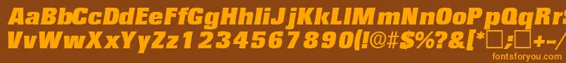 VariatdisplaysskItalic Font – Orange Fonts on Brown Background