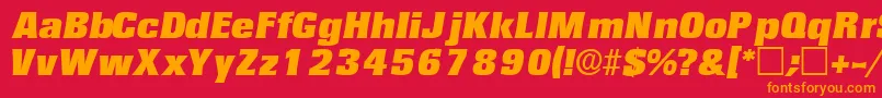 VariatdisplaysskItalic Font – Orange Fonts on Red Background