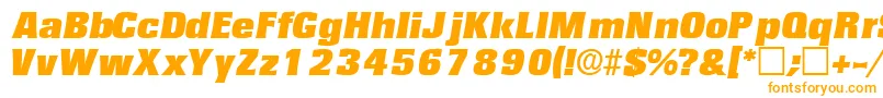 フォントVariatdisplaysskItalic – 白い背景にオレンジのフォント