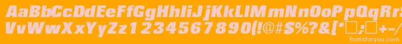 VariatdisplaysskItalic Font – Pink Fonts on Orange Background