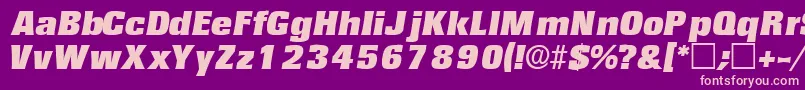 VariatdisplaysskItalic Font – Pink Fonts on Purple Background