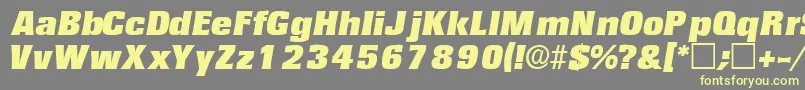 VariatdisplaysskItalic Font – Yellow Fonts on Gray Background