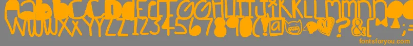 Afterparty Font – Orange Fonts on Gray Background