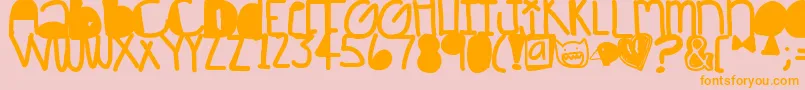 Afterparty Font – Orange Fonts on Pink Background