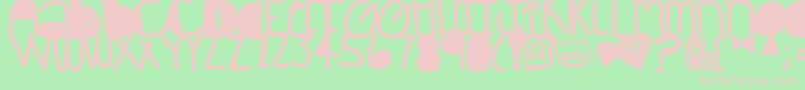 Afterparty Font – Pink Fonts on Green Background