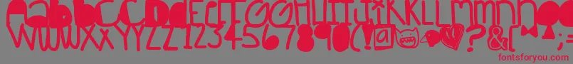 Afterparty Font – Red Fonts on Gray Background