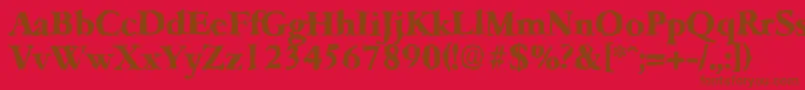 GarfeldrandomXbold Font – Brown Fonts on Red Background