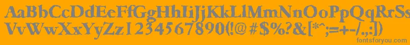 フォントGarfeldrandomXbold – オレンジの背景に灰色の文字