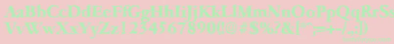 GarfeldrandomXbold Font – Green Fonts on Pink Background