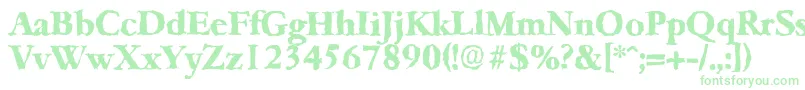 GarfeldrandomXbold Font – Green Fonts on White Background