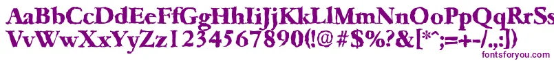 GarfeldrandomXbold Font – Purple Fonts on White Background