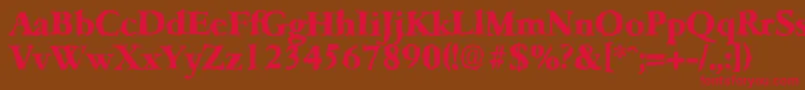 GarfeldrandomXbold Font – Red Fonts on Brown Background