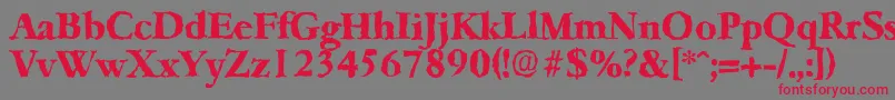 GarfeldrandomXbold Font – Red Fonts on Gray Background