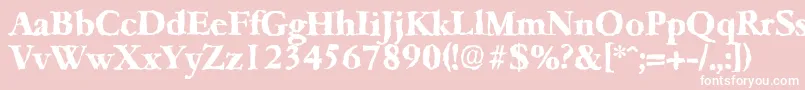 GarfeldrandomXbold Font – White Fonts on Pink Background