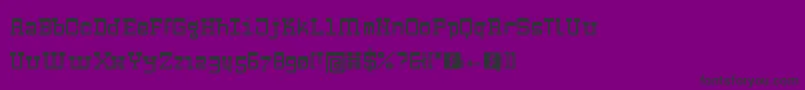 Zapadni-fontti – mustat fontit violetilla taustalla