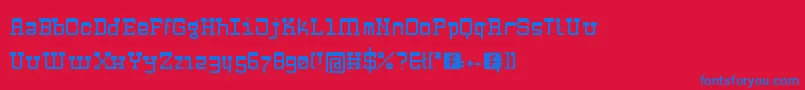 Zapadni Font – Blue Fonts on Red Background