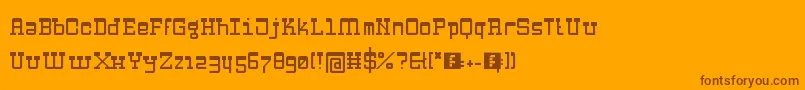 Zapadni Font – Brown Fonts on Orange Background