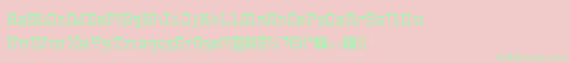 Zapadni Font – Green Fonts on Pink Background