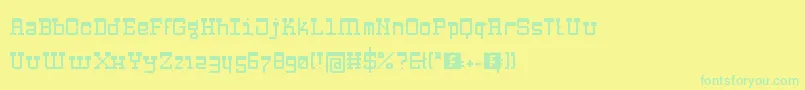 Zapadni-fontti – vihreät fontit keltaisella taustalla