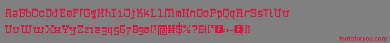 Zapadni Font – Red Fonts on Gray Background