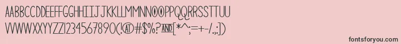 TheCuriousCat Font – Black Fonts on Pink Background