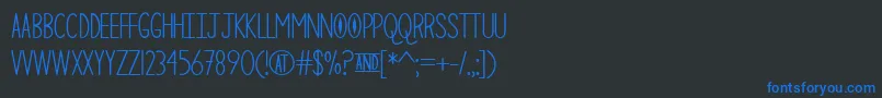 TheCuriousCat Font – Blue Fonts on Black Background