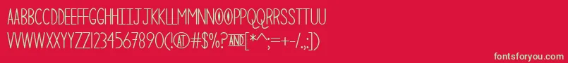 TheCuriousCat Font – Green Fonts on Red Background
