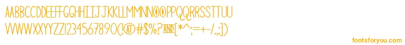 Шрифт TheCuriousCat – оранжевые шрифты