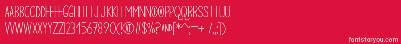 TheCuriousCat Font – Pink Fonts on Red Background