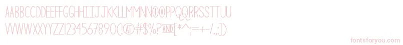 TheCuriousCat Font – Pink Fonts on White Background