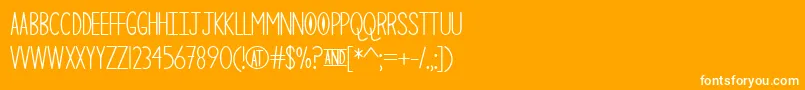 TheCuriousCat Font – White Fonts on Orange Background