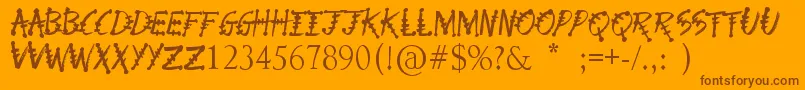 PhysicsTeacher Font – Brown Fonts on Orange Background