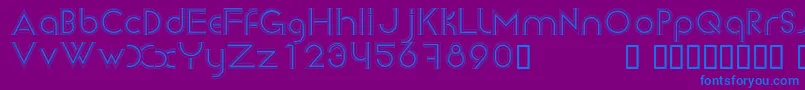 Newsense Font – Blue Fonts on Purple Background