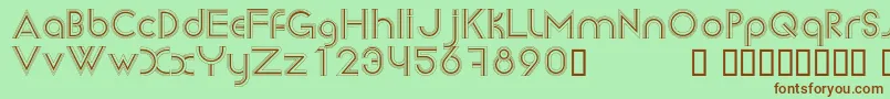 Newsense Font – Brown Fonts on Green Background