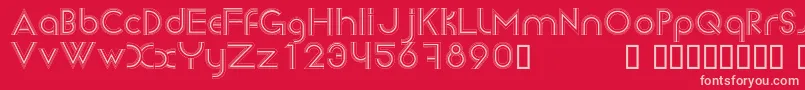 Newsense Font – Pink Fonts on Red Background