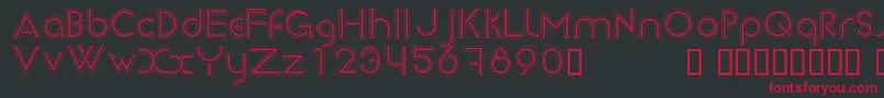 Newsense Font – Red Fonts on Black Background