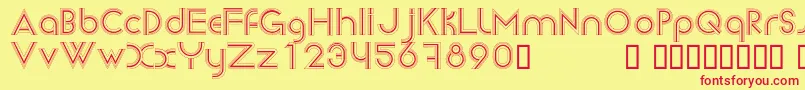 Newsense Font – Red Fonts on Yellow Background