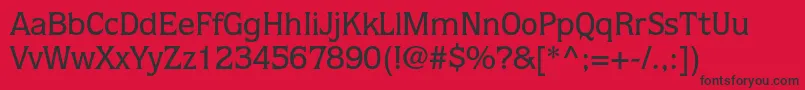フォントQuorumstdMedium – 赤い背景に黒い文字